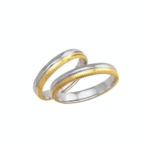 Δίχρωμες Χρυσές Βέρες Γάμου Κ14