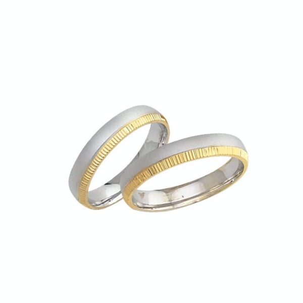 Δίχρωμες Χρυσές Βέρες Γάμου Κ14