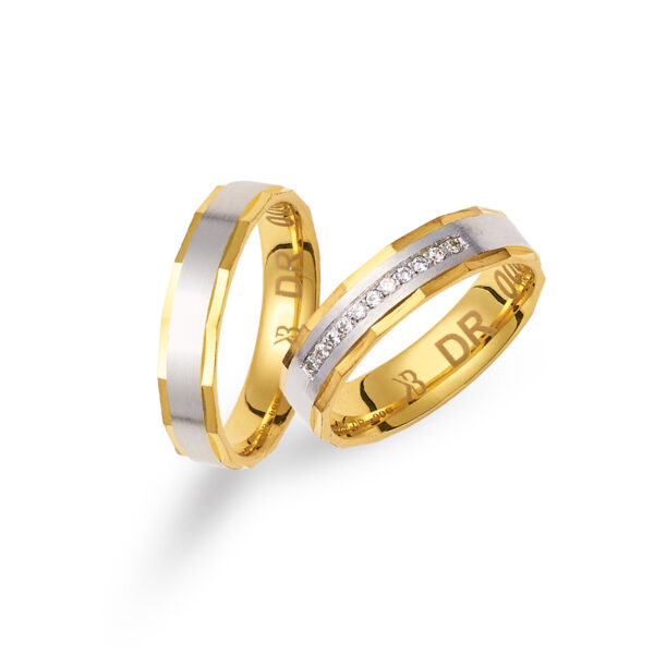 Δίχρωμες Χρυσές Βέρες Γάμου Κ14