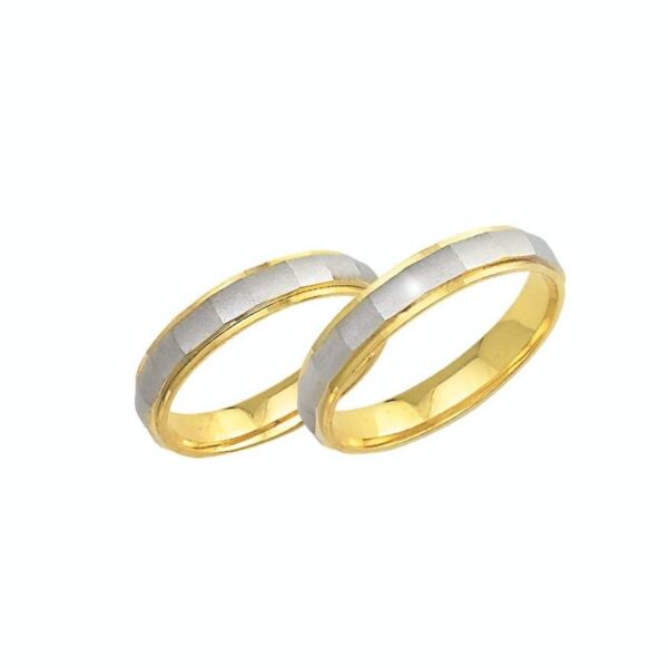 Δίχρωμες Χρυσές Βέρες Γάμου Κ14