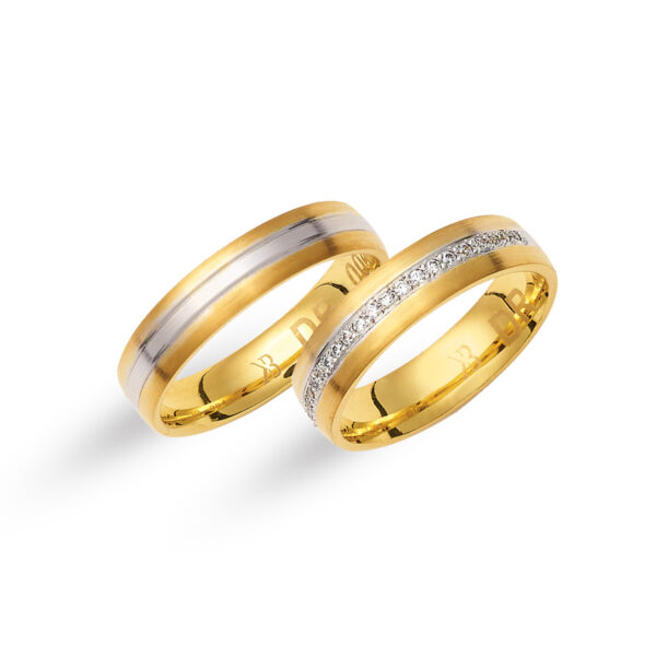 Δίχρωμες Χρυσές Βέρες Γάμου Κ14