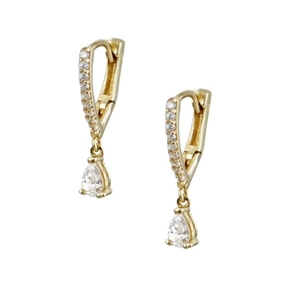 Χρυσά Σκουλαρίκια Κ14 Κρεμαστά